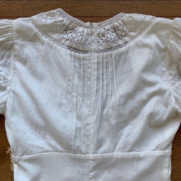 Sold Reformation Cecille Dress || Cream - Picture 15 of 16